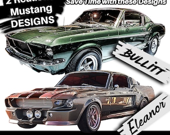 Mustang PNG American Movie Nostalgic Vintage Muscle Car Image file Clip Art Shirts mugs Digital Prints Car lovers Shirt PNG Classic Car Tee
