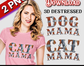 Dog Mama PNG Demin Cowboy Cat Lover png Western Mama Design for Shirts Gifts Dog Lovers PNG, Pet Mama New Dog Mama PNG Furbaby Mom Cat Mama