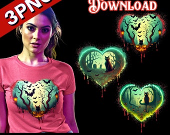Halloween Scary Heart PNG Halloween T Shirt Design Png Digital File Download Scary Halloween Shirt Sublimation Cute Girl Gift Printable Gift