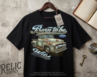Vintage Ford F150 Tee Patina Truck Garage Sign, Dad Gift for Him Ford F-150 Wall Art, Classic Automotive Print Gearhead Gift Comfort Colors