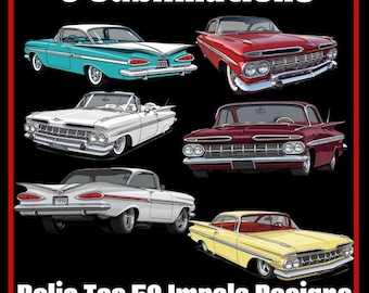1959 Impala Lowrider PNG Sublimation Clipart, Vintage 59 Chevy Custom Car Waterslide, Chicano Boulevard Tumbler Wrap Commercial Use PNG