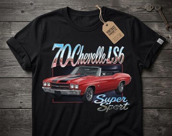 1970 Chevelle SS Tee Vintage Muscle Car Poster Garage, Retro 70 Chevy Chevrolet Classic Automotive Dad Gift Gearhead Gift Comfort Colors