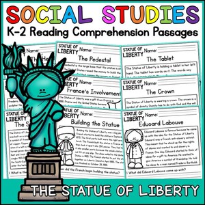 K-2 Reading Practice 1st 2nd Grade | Statue of Liberty Passages & Questions | Homeschool, Classroom | No-Prep Printable | Fluency