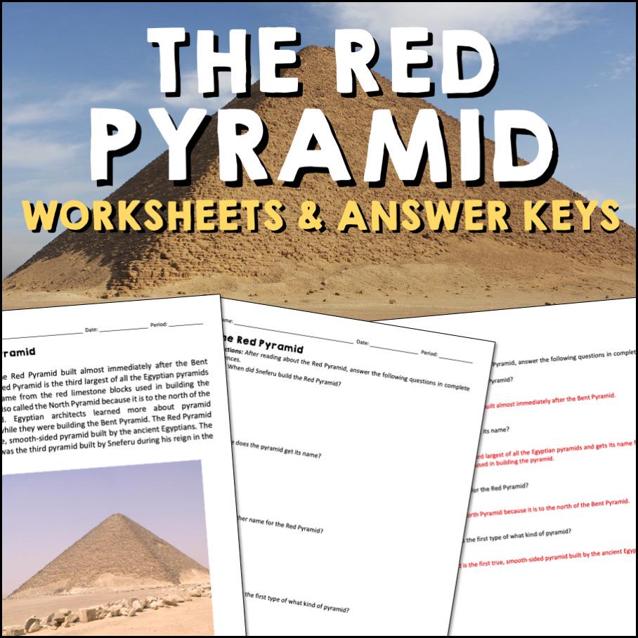 The Red Pyramid Reading Comprehension Pages, Activity Sheet, PDF ...