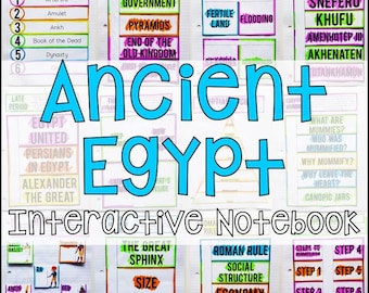 Ancient Egypt Interactive Notebook, Egyptian Civilization Study, Social Studies, Student Activity Pages, Instant PDF Download, Lesson Plan