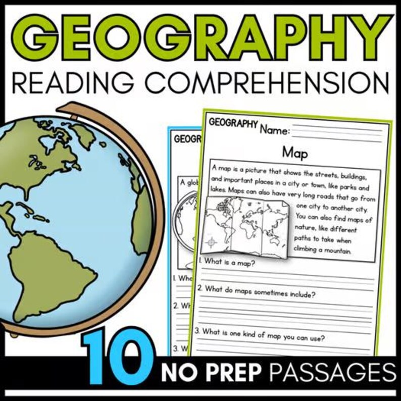 Map Comprehesion Worksheet Map Skills Activities and Cardinal Directions Worksheets, Geographical ...