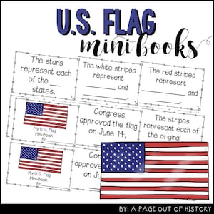 US Flag Mini Books for Social Studies