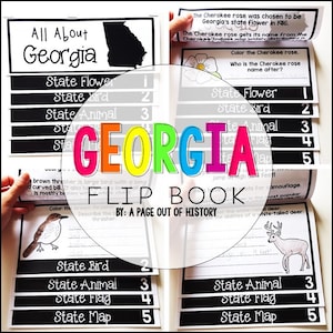 Georgia 3rd-5th Grade State Lesson | Symbols, Map, Flag, Reading, Writing, Vocab | Classroom, Homeschool | No Prep Printable | US History