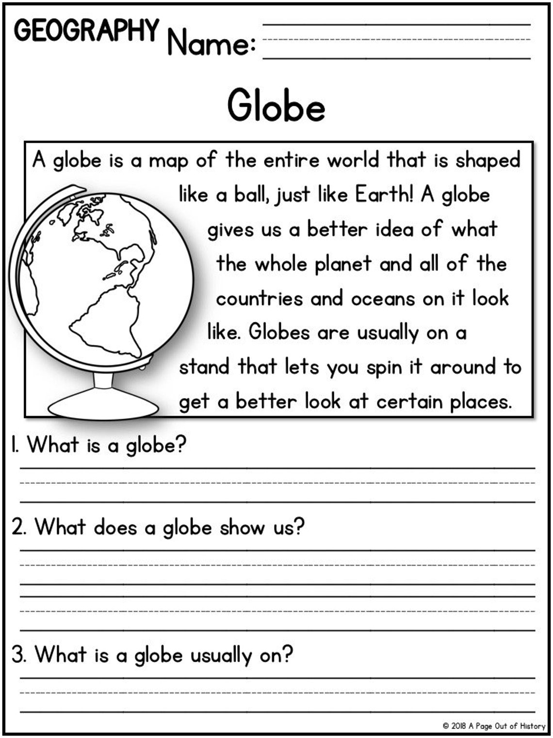 geography reading comprehension passages k 2 homeschool etsy