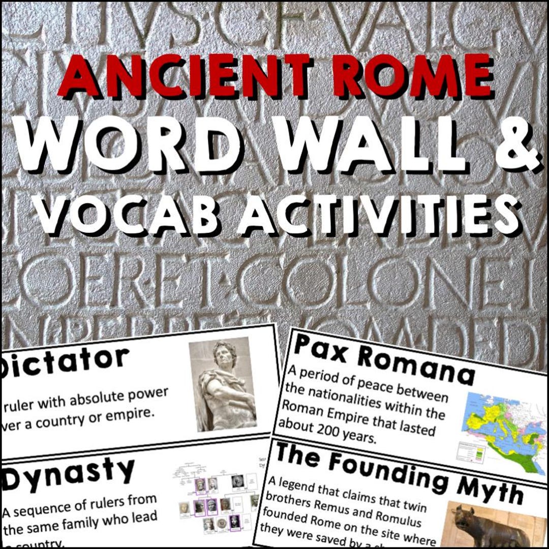 Ancient Rome Word Wall and Vocabulary Activities, Roman History ...