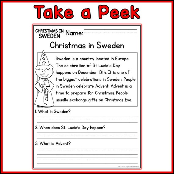 Christmas Reading Comprehension Worksheets Grade 2 Resources
