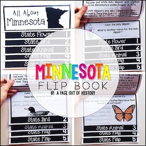 Minnesota 3rd-5th Grade State Lesson | Symbols, Map, Flag, Reading, Writing, Vocab | Classroom, Homeschool | No Prep Printable | US History