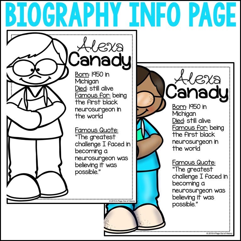 Alexa Canady Reading Comprehension Worksheets | Printable Biography ...
