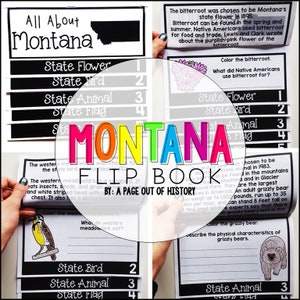 Montana 3rd-5th Grade State Lesson | Symbols, Map, Flag, Reading, Writing, Vocab | Classroom, Homeschool | No Prep Printable | US History