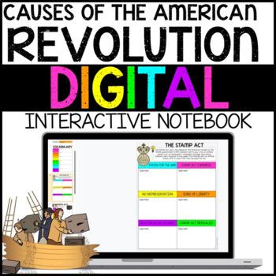 Causes of the American Revolution Digital Interactive Notebook, Us ...