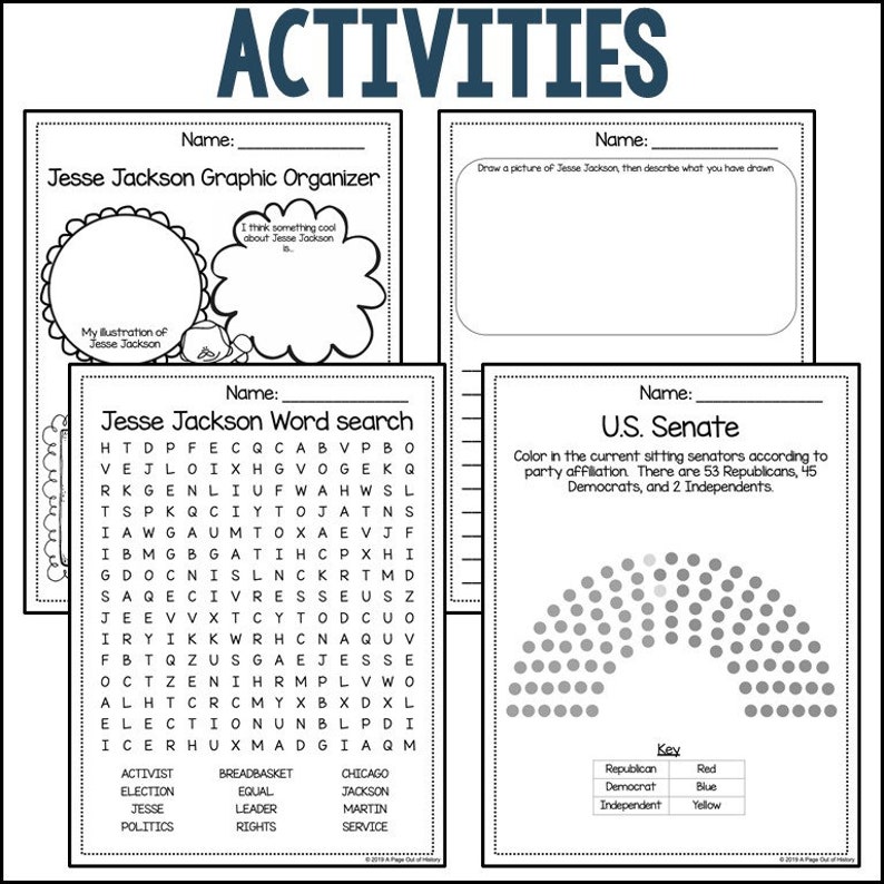 No Prep Printable Biography | Jesse Jackson Reading Passage, Timeline ...