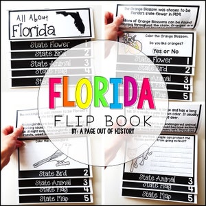 Florida 3rd-5th Grade State Lesson | Symbols, Map, Flag, Reading, Writing, Vocab | Classroom, Homeschool | No Prep Printable | US History