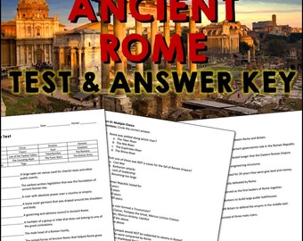 Testrecension för antikens Rom, bedömning och studieguide för Romarriket, aktiviteter för Julius Caesar, förberedelse för enhetstest i antikens Rom, ordförråd