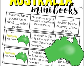 Australia Country Mini Books for Social Studies