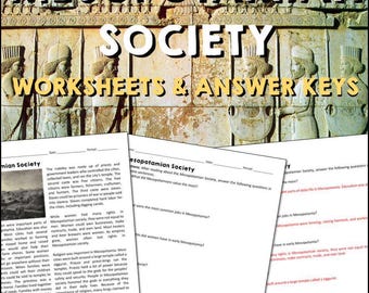 Mesopotamian Society Reading Practice Worksheets, Greek Mythology History Digital Pages & Answer Key, Social Studies, Instant PDF Download