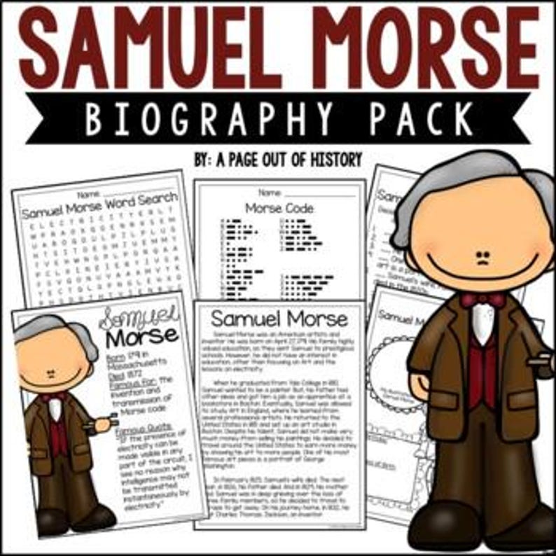 Samuel Morse Biography Unit, Reading Comprehension Passages, Homeschool ...