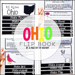 Ohio 3rd-5th Grade State Lesson | Symbols, Map, Flag, Reading, Writing, Vocab | Classroom, Homeschool | No Prep Printable | US History