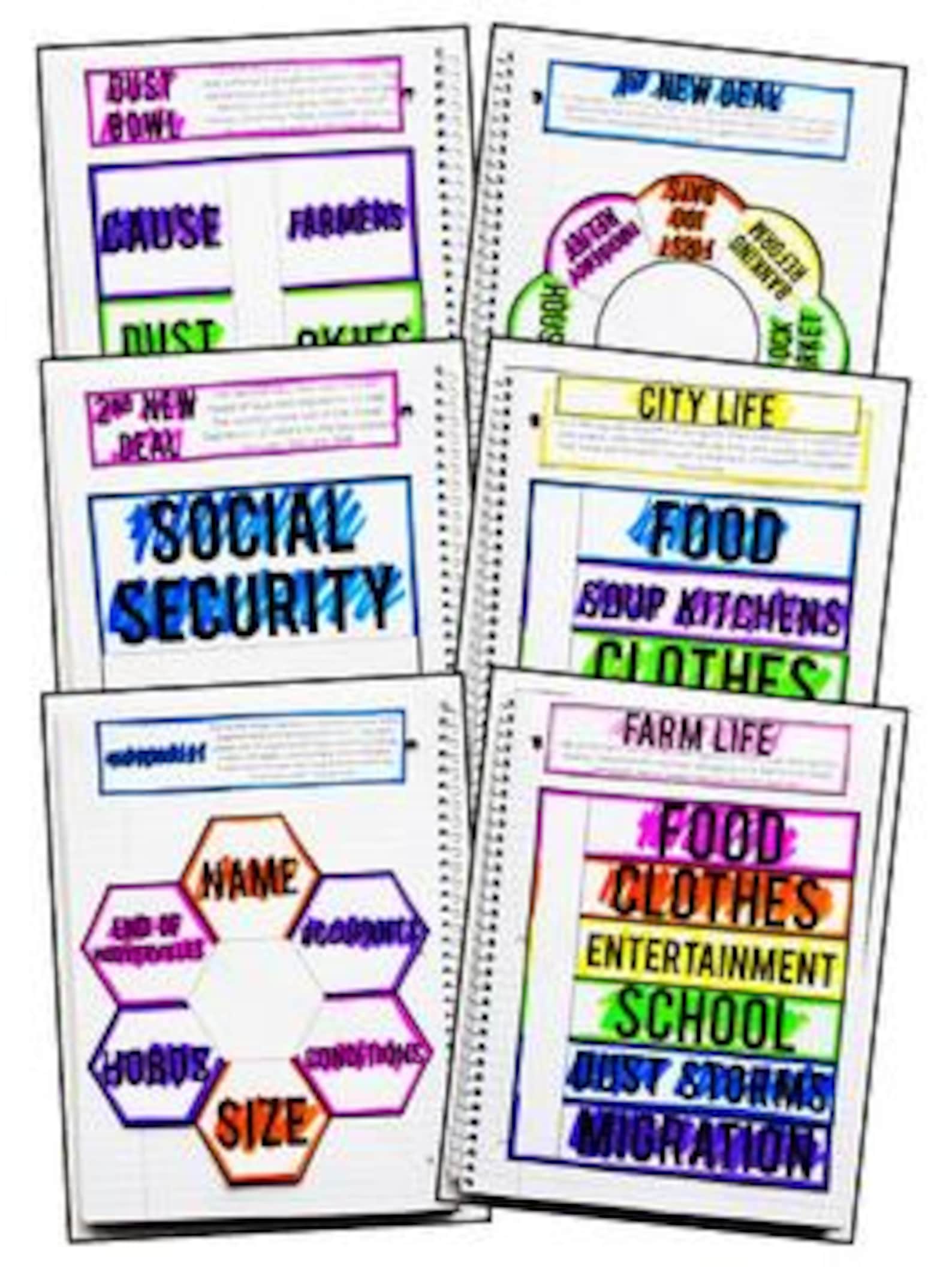 Roaring 20s and Great Depression Interactive Notebook Graphic ...