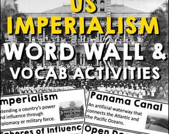 US Imperialism Word Wall Vocabulary Activities, Homeschool Fluency ...