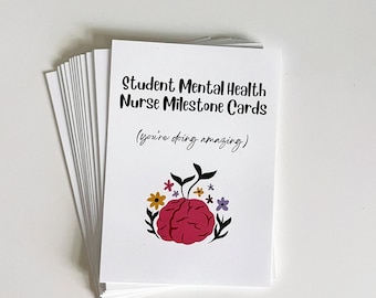 Student Mental Health Nurse Milestone Cards | Mental Health Nursing Student Gift | Student Nurse Keepsake | Healthcare Student Gift
