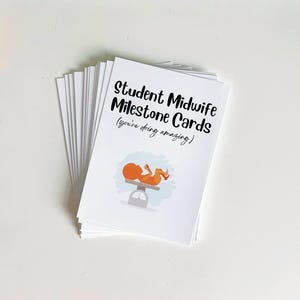 Student Midwife Milestone Cards: Keepsake Gift for Midwifery Students