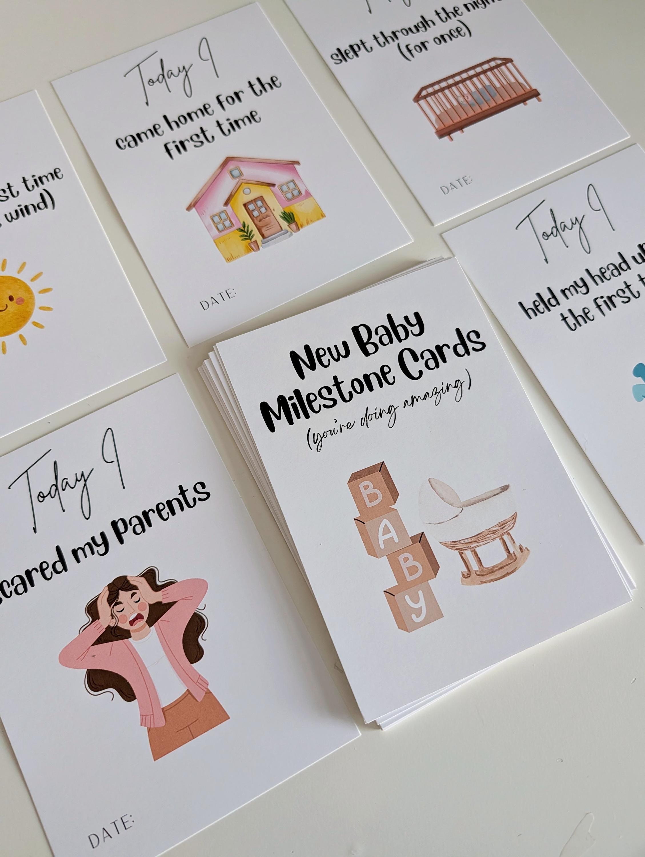 New Baby Milestone Cards | New Baby Gift | New Mum Gift | Pregnancy ...