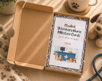 Cartes d'étape importante pour une étudiante infirmière vétérinaire | Cadeau étudiant infirmière vétérinaire | Cartes de voyage pour infirmière vétérinaire, cadeau parfait pour une étudiante en infirmière vétérinaire