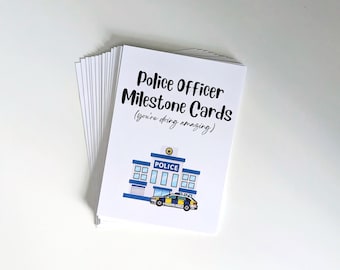 Tarjetas de hitos de formación de agentes de policía del Reino Unido / Regalo para nuevos reclutas
