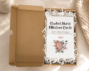 Cartes d'étape importante pour étudiante infirmière | Cadeau étudiant en soins infirmiers | Souvenir étudiant-infirmière | Cartes de voyage Future Nurse | Cadeau étudiant dans le domaine de la santé