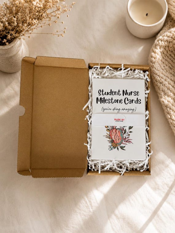 Student Nurse Milestone Cards | Nursing Student Gift | Student Nurse Keepsake | Future Nurse Journey Cards | Healthcare Student Gift