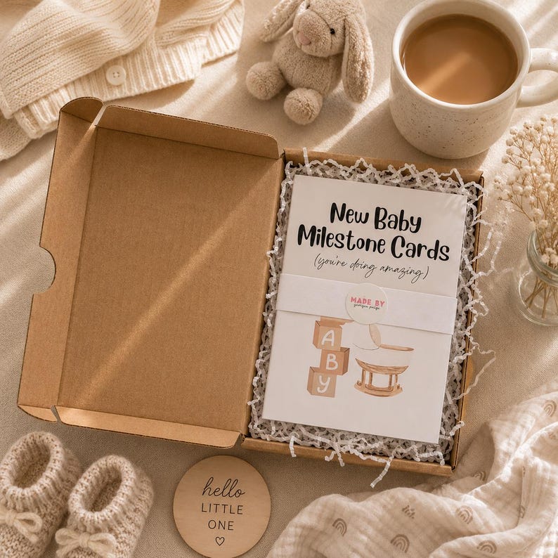 New Baby Milestone Cards | New Baby Gift | New Mum Gift | Pregnancy ...
