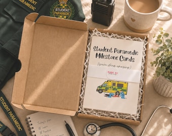 Cartes d'étape importantes pour les ambulanciers paramédicaux | Cadeau étudiant paramédical | Cartes de voyage pour ambulanciers paramédicaux, cadeau parfait pour un étudiant en soins paramédicaux, sciences paramédicales