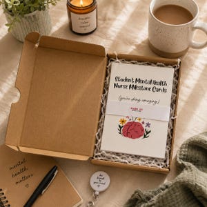 Studenten-Krankenschwester-Meilensteinkarten | Mental Nursing Studenten Geschenk | Studenten Krankenschwester Andenken | Apotheke Geschenk Bild 1