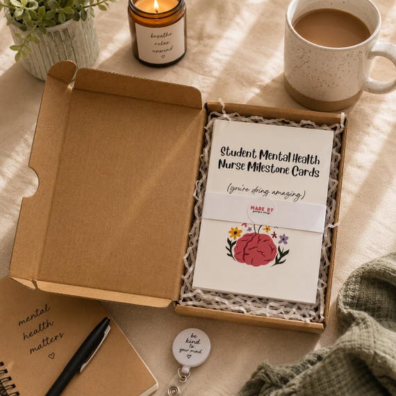 Student Mental Health Nurse Milestone Cards | Mental Health Nursing Student Gift | Student Nurse Keepsake | Healthcare Student Gift