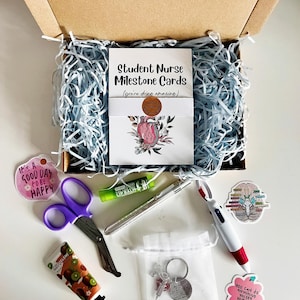 Student Nurse Starter Pack – Student Nurse Gift Box with Milestone Cards - Nurse University Essentials Kit