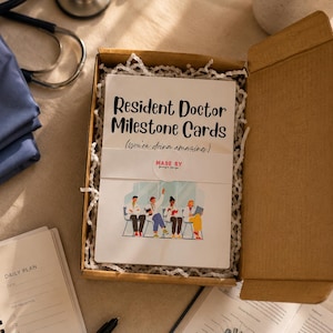 Resident Doctor Milestone Cards | Junior Doctor Gift | Medical Student Keepsake | Residency Journey Cards | Doctor Training Gift Box