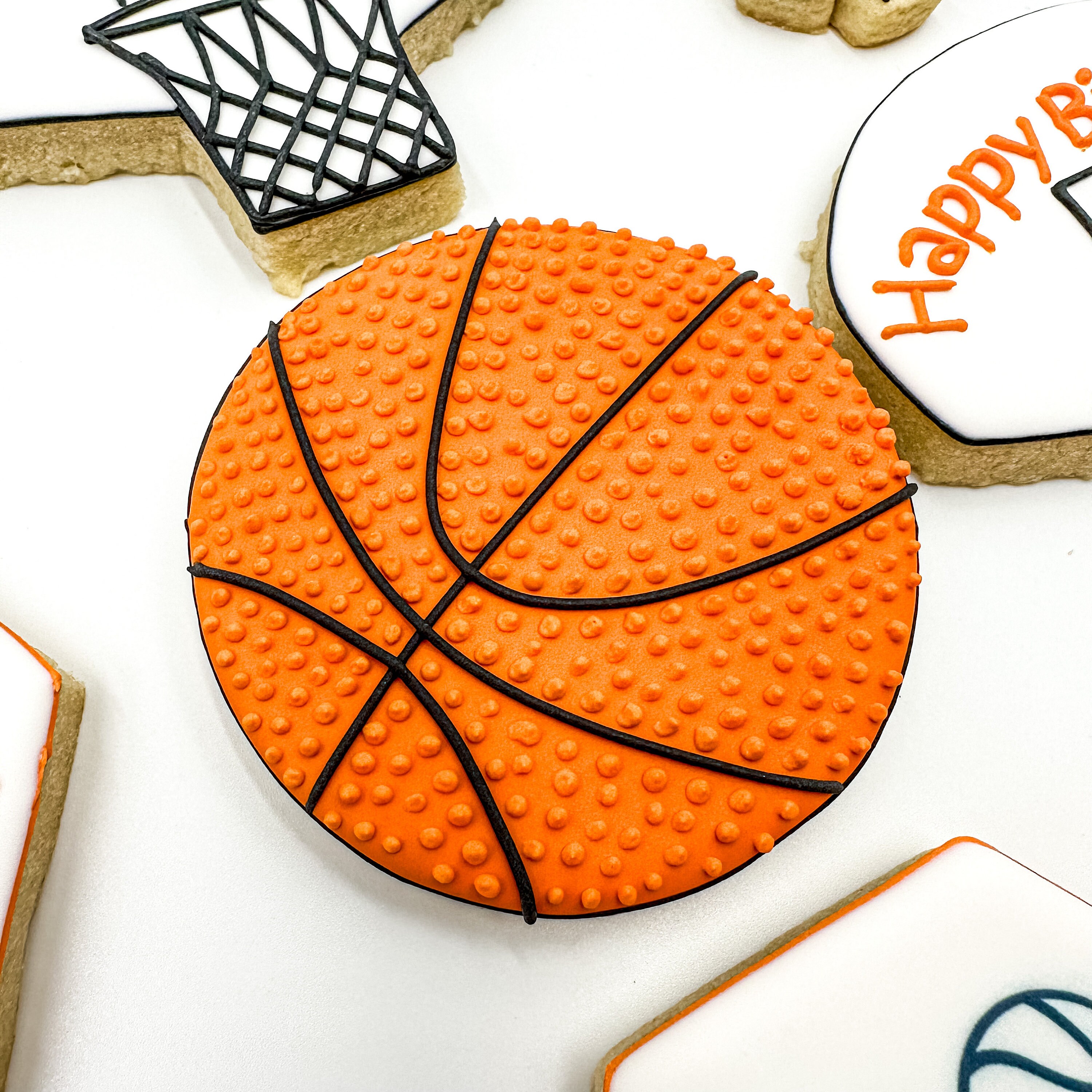 Ccookie Hoops Basketball Cookies, One Dozen Cookies, Custom Basketball Cookies ...