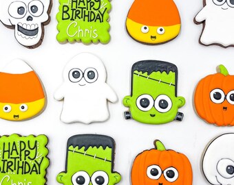 Halloween-koekjes, Glow Halloween-koekjes, Koekjes voor kinderen, Halloween-ideeën, Halloween-suikerkoekjes, Skeletkoekjes, neonkoekjes