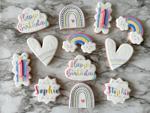 Frosted Birthday Cake Cookies - Design Eat Repeat