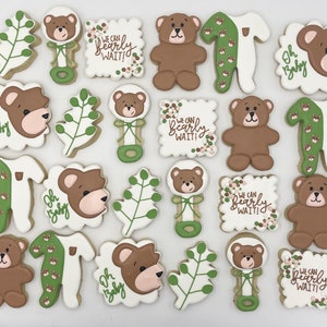 Teddy bear cookies, Teddy bear baby shower, Teddy bear gender reveal, baby shower cookies, Birthday cookies, royal icing cookies