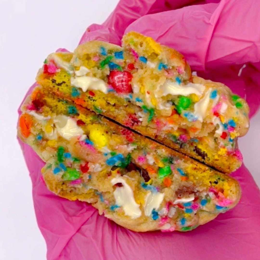 M&M Funfetti Cookies, NY Style Cookies, M'M Stuffed Cookies, Funfetti