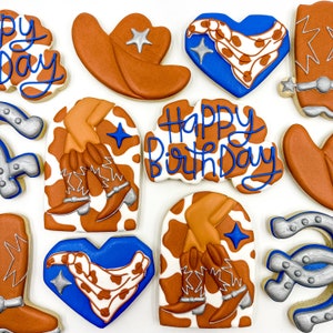 Cowgirl Sugar Cookies, One Dozen Cookies, Custom Cowgirl Cookies, Cowboy Cookies, Cowgirl Boots Cookies,Birthday Cookies, Royalicing Cookies