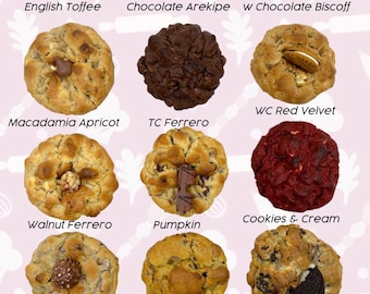 Mistery Pack, Petite Cookies, NY Style cookies, Stuffed Cookies, Ooey Gooey Cookies, Mini NY Style Cookies, Mini Stuffed Cookies.