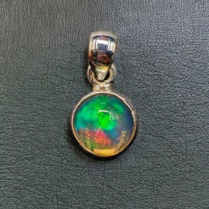 Dainty Ethiopian Welo Opal  925 Sterling Silver Pendant Necklace Layering Jewellery Gift Natural Opal Necklace