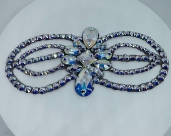 Crystal AB Rhinestone Bun Cover Hairpiece